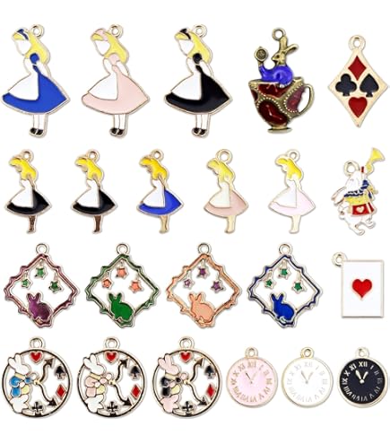 Amazon.co.jp: 40ピース ミックスアリスチャームペンダント